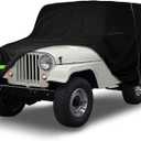 Waterproof Car Cover Compatible with 1976-1987 Jeep CJ 7 2-Door SUV Accessories, 300D All Weather Car Covers with Inner Cotton Liner for Dust Snow Rain Hail Protection