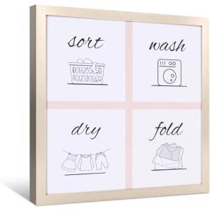 Laundry Room Sign Farmhouse Pictures Wall Art Decor 16×16in