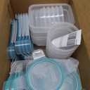 Snapware Plastic Total Solution (21-Pack) Large Food Storage Containers Set, Meal Prep Containers with Plastic BPA-Free Lids & 4 Locking Tabs, Microwave, Dishwasher, and Freezer Safe