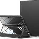 INFILAND Microsoft Surface Pro 11/10/9 Case, Military-Grade Drop Protection High Clearity Case Leather Cover Designed for Surface Pro 11th Edition AI, Work with Type Cover Keyboard, Black