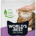 WORLD'S BEST CAT LITTER Multiple Cat Lavender Scented 32-Pounds - Natural Ingredients, Quick Clumping, Flushable, 99% Dust Free & Made in USA - Calming Fragrance & Long-Lasting Odor Control