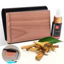 Gift Boxed Car Air Freshener – Long-Lasting Fragrance for 90+ Days – Wooden Car Diffuser – Includes 1 Bottle of 5ML Essential Oil Refill – 0.17 FL OZ (Cinnamon)