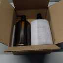 32 Ounce Glass Pump Dispenser Bottle, Large Amber Container with Pump for Shower and Bath Shampoo Soap Conditioner Lotion  1 Liter Shower Bottles by Kitchentoolz