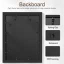 18x24 Black Poster Frame, Tempered Glass with Mat for 16x20