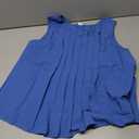 EXLURA Linen Sets for Women 2 Piece Sleeveless Pleated Babydoll Tops Casual Matching Short Set Summer Beach Vacation Outfits XS