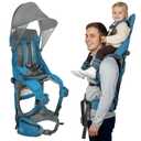 WIPHA Hiking Backpack Carrier, Lightweight Toddler Shoulder Carrier with Sun Shade, Foldable Frame, Breathable Mesh Backrest, Toddler Hiking Backpack for Kids 6 Months to 2 Years Old