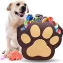 Large Dog Toy Basket Paw Storage Box for Dog Toys & Pet Supplies Felt Dogs Storage Box for Living Room Area Large Organizer for Pet Toys, Blankets and Accessories