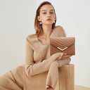 KKXIU Women Formal Vegan Leather Evening Envelope Clutch Purses and Handbags for Party Wedding Prom Bridal