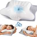 Ylekto Cervical Neck Pillow for Pain Relief - Contour Memory Foam Pillows for Sleeping, Ergonomic Pillow Side Sleeper Pillow for Neck Support, Orthopedic Bed Pillow for Side Back Stomach Sleepers, 14.6 x 24.8 inches
