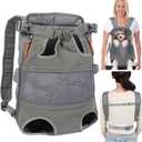 Dog Carrier Backpack - Legs Out Front - Facing Pet Carrier Backpack for Small Medium Large Dogs, Airline Approved Handsa - Canvas Mesh Free Cat Travel Bag