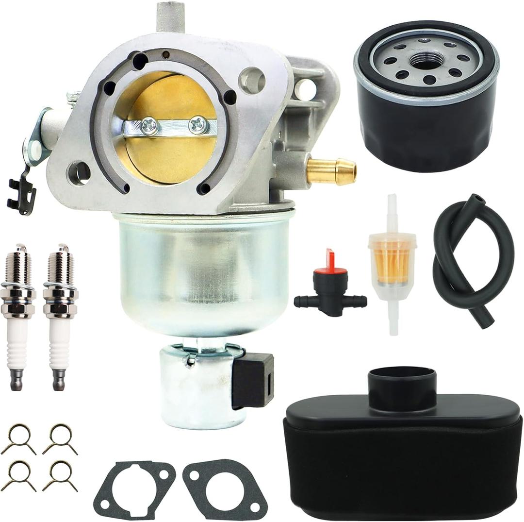 15004-0985 Carburetor Compatible with Kawasaki Specific FR691V FS691V 15004-0829 Carb with 11013-0752 Air Filter Kit&49065-0721 Oil filter