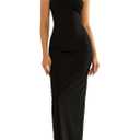 HTZMO Women Elegant Summer Bodycon Maxi Dress Halter Neck Formal Wedding Guest Cocktail Party Long Dresses, Size M