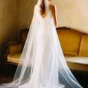 Long Cathedral Length Bride Wedding Veils 1 Tier Bridal Tulle Veil with Comb for Women