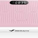 MERACH Vibration Plate Exercise Machine, Vibration Plate 440 Lbs Capacity, Bluetooth and Silicone Pedal, Stimulate Deep Fat, Vibration Plate for Lymphatic Drainage, Vibrating for Weight Loss (Pink)