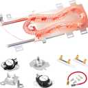 Dryer Heating Element Kit fit for May-tag Bravos 400 2000 3000 5000 9000 Series MED3000BW0 MED3500FW0 MED4000BW0 MED4200BG0 MED4200BW0 MED5100DC1 MED5100DW1 MED5500FC0 MED5500FW0 MED6000AG0 MED6000AW0