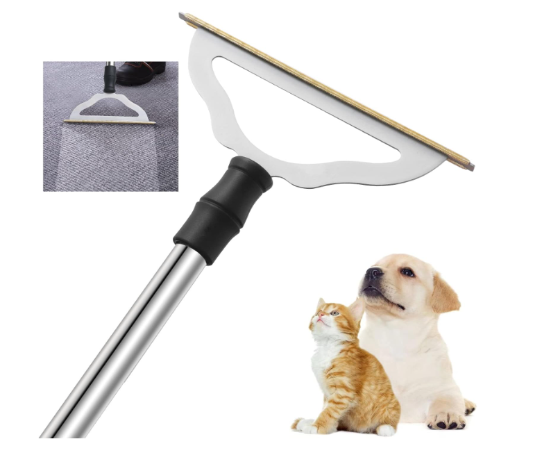 GOSEDER Carpet Rake for Pet Hair Removal  Reusable Pet Hair Remover for Carpet Long Handle, Advanced Dog Hair Broom, Cat Fur Brush, Lint Remover Scraper for Carpets, Rugs, Mats, Couch, Furniture