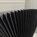 MYshade 6 Pack Temporary Blackout Paper Shades for Windows, Paper Pleated Blinds with Adhesive,No Tools No Drilling Free Cut Size Temporary Room Darkening Shades (Black, 36" W x 72" H)