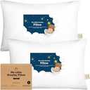 KeaBabies 2-Pack Toddler Pillows 2 Year Old to 11x16 Soft Organic Cotton Kids Pillow for Sleeping, Travel, School, Daycare, Nap, Toddler Bed, Machine Washable, Without Pillowcase (Soft White)