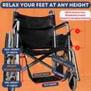 Wheelchair Footrest Hammock, Anti Squeeze Leg Rest for Wheelchair, Foot Sling for Foot Rest Replacement Adjustable Height, Leg Support Hammock w/Soft Base, Wheel Chair Essential Accessories