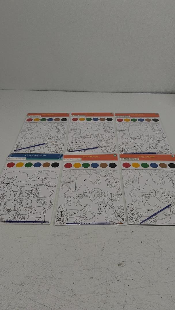 Paint With Water Book, Pack of 6