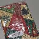 Horaldaily Christmas Tablecloth 6060 Inch Round, Green Tree Snow Red Washable Table Cover for Party Picnic Dinner Decor