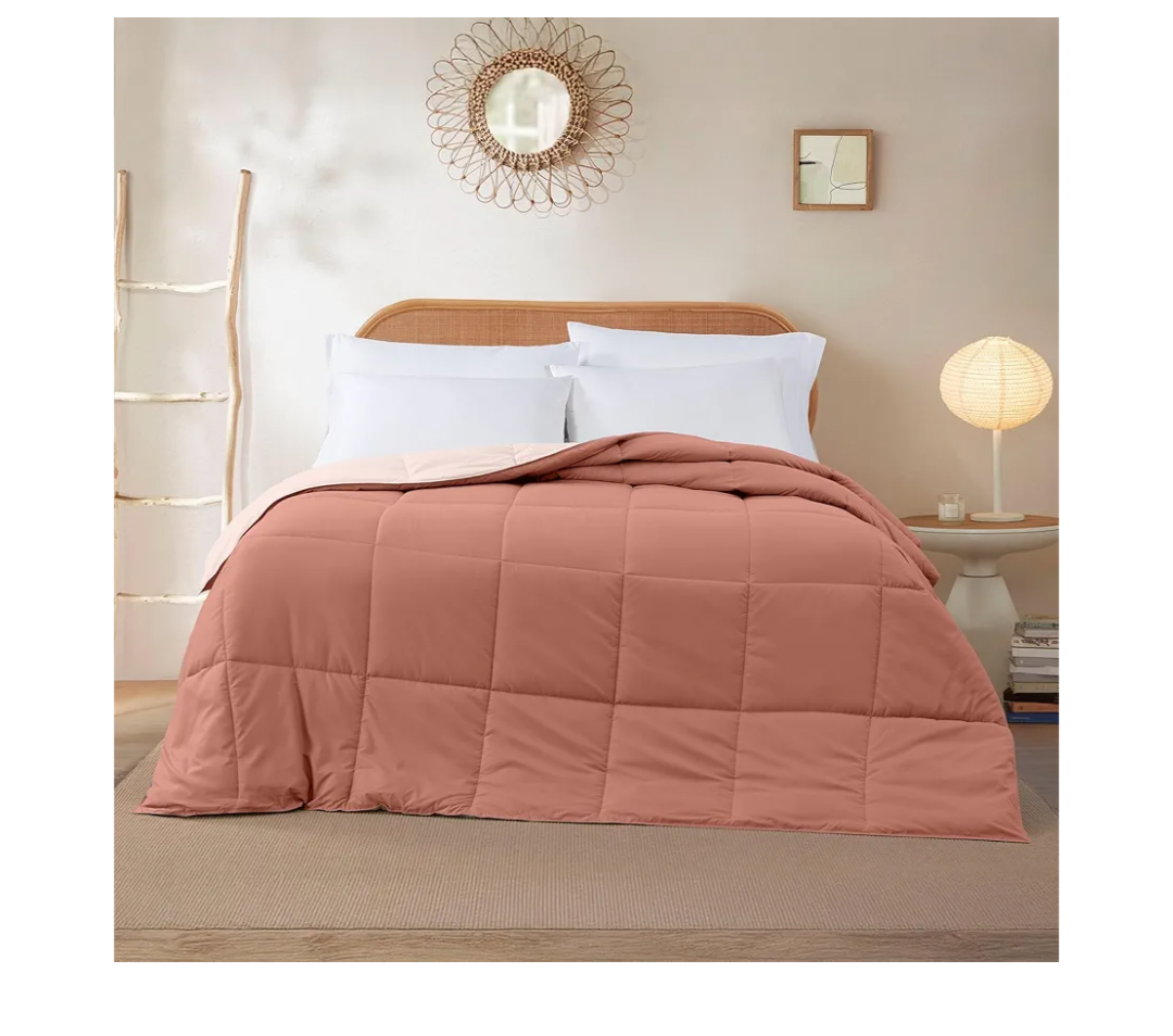 Modern Threads Down Alternative Reversible Comforter Rosewood/Rose Twin