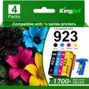 923 Ink Cartridges for HP Printers Compatible for HP 923 Ink Cartridges Work for HP OfficeJet Pro 8135e 8130e 8125e 8138e 8139e 8120e Ink Cartridges Without Chip (4 Pack, Black Cyan Magenta Yellow)