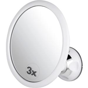 MIRRORVANA 3X Magnifying Round Shower Mirror for Fogless Shaving with Strong and Sticky Suction Cup, Shatterproof Surface and 360 Swivel - 6.7" Diameter