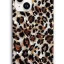 J.west Case Compatible with iPhone 15 Case 6.1-inch, Luxury Sparkle Translucent Clear Leopard Cheetah Print Pearly Design Soft Silicone Slim TPU Protective Phone Case Cover for Girls Women (Bling)