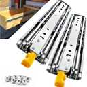 Heavy Duty Locking Drawer Slides Full Extension Runners with Lock 12 14 16 18 20 22 24 26 28 30 32 34 36 38 40 44 48 52 56 60 Inch Side Mount Rails for Drawer Capacity 381lb 1 Pair