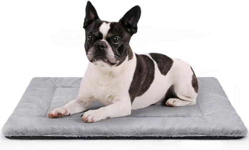ZENGAOOU Washable Dog Crate Bed for Large Dogs, Soft Fluffy Pet Kennel Bed Mat Sleeping Mattress, Anti-Slip Travel Flat Pet Beds for Indoor & Outdoor Dogs (30" x 20", Grey)