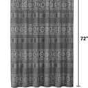 Boho Shower Curtain with Hooks, Grey Sheer Shower Curtain Set, Vintage Farmhouse Curtains - Waterproof Bathroom Decor for Home and Apartment, 12 Plastic Hooks Included, 72Wx72L, Sun Flower