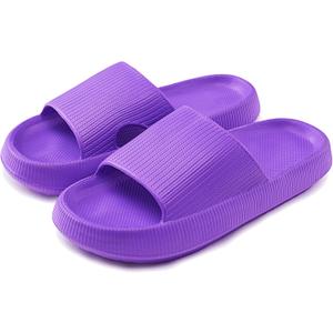 rosyclo Cloud Slippers for Women and Men, Pillow House Slippers Shower Shoes Indoor Slides Bathroom Sandals, Ultimate Comfort, Lightweight, Thick Sole, Non-Slip, Easy to Clean (7.5-8.5 Women/6-7 Men, Purple)