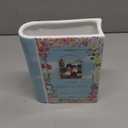 Book Vase for Flowers, Glass Book Vase, Book Flower Vase, Clear Book Vase, Book Shaped Vases, A Book About Flowers Vases for Bedroom, Living Room, Office, Bookshelf (Women) (Glass-7.8")