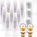 120 Pack 3Oz Mini Dessert Cups with Dome Lids, Plastic Shooter Parfait Cups with Spoons for Parties, BPA Free Clear Appetizer Cheesecake Yogurt Cups for Ice Cream, Pudding, Tasting Party