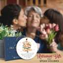 4 x Retirement Gifts for Woman - 2025 Thank You Ornament, Inspirational Hanging Decor, Ceramic Ornaments for Christmas Decorations, Thoughtful Appreciation Gifts for Coworkers, Friends, Teachers