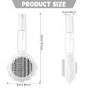 Cat Hair Brush for Shedding, 3-in-1 Pet Spray Hair Removal Comb with Visual Spray & Release Button, Waterproof Dog Grooming Brush for Furry Pet (White)