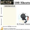 100 Sheets 65lb Cream Cardstock, 8.5" x 11", Printer Off-White Paper for DIY Craft Card Making Premium Card Stock Blank Invitation Paper Greeting Cards, 65LB Cover 180 GSM