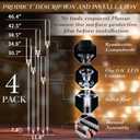 Tessco for you 4 Set 5 Arms Acrylic Candelabra Centerpieces 46.4'' Tall Clear Candle Holders Wedding Table Centerpiece Floor Candle Stand with Acrylic Shade Fit 0.8'' LED Candles for Home Party