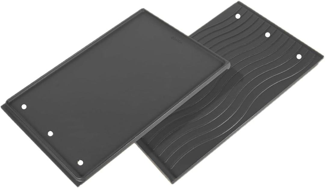SafBbcue Universal Reversible Griddle Compatible with Charcoal/Gas Grills Napoleon Prestige 500 Pro 500 Parts Napoleon Built-In/LEX Series Grills, Compatible with Charbroil, Traeger, Pit Boss Grill (17.8" x 13" x 1")