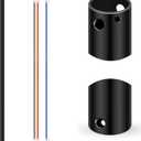 VIHOSE 48 Inch Ceiling Fan Downrod with Extension Cord 4 ft Black Downrod for Ceiling Fan 1 Inch Outside Diameter Not Threaded Suitable for a Wide Range of Fans