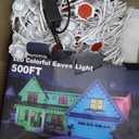 500FT Permanent Outdoor Lights Waterproof with Smart App Control Remote,DIY Scene Modes,Music Sync hronization,Eaves Lights for Garden Decor,Deck,Christmas (RGB (Red, Green, Blue))