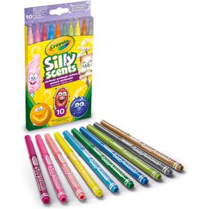 Crayola Silly Scents Washable Scented Markers, 10 Count, Gift for Kids