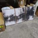 Framed Black and White Modern Abstract Wall Art, 3 Piece Canvas Prints Paintings Artwork for Walls, Minimalist Black White Grey Pictures for Living Room Dining Room Bedroom Office Wall Decor 16x24 In