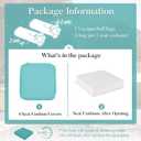 Basic Beyond Outdoor Chair Cushions for Patio Furniture, Waterproof Outdoor Seat Cushions Set of 4 19 x 19, Patio Chair Cushions Set of 4 with Ties and Handle, Teal