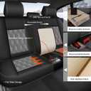 DISUTOGO Front Seat Covers Fit for Hyundai Kona 2018-2026 Waterproof Faux Leather Car Seat Cover Compatible with Airbag(2PCS Front, Black&Gray)