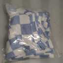 GreatBba Plush Checkered Baby Blanket for Boys Girls Nursery, 30"*40" Warm Short Fleece Blanket Neutral for Infant Newborn, Small Fuzzy for Sleeping, Chenille Baby for Stroller (Blue&White)