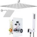 Shower System 12 Inches Rainfall Shower System Shower Head System for Bathroom 3 function shower system set Shower Faucet Rough-in Valve