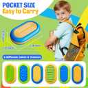 2 x SMALL FISH Fidget Toys Adults Stress Relief: 3 Pack Silicone Magnetic Sliders - Sensory Toys for Autism Teens Calming - ADHD Tools Desk Fidgets for Office - Travel Toys for Car Airplane Road Trips