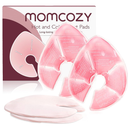 Momcozy Larger Breast Therapy Packs, Hot and Cold Breast Pads with 2 Soft Covers, Breastfeeding Essentials, Postpartum Recovery, 2 Pack, Pink